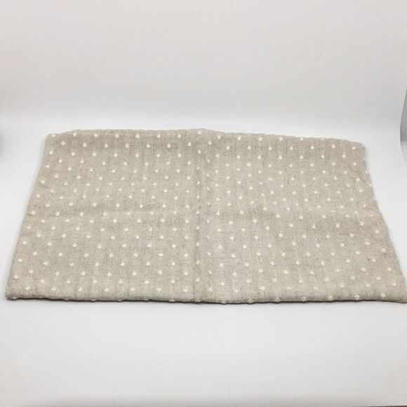 Linen & Ivory Loretta Swiss Dot Pillow Cover 12” x  18” - Picture 1 of 11